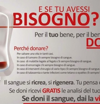 Manca sangue, prima delle ferie andiamo a donare!